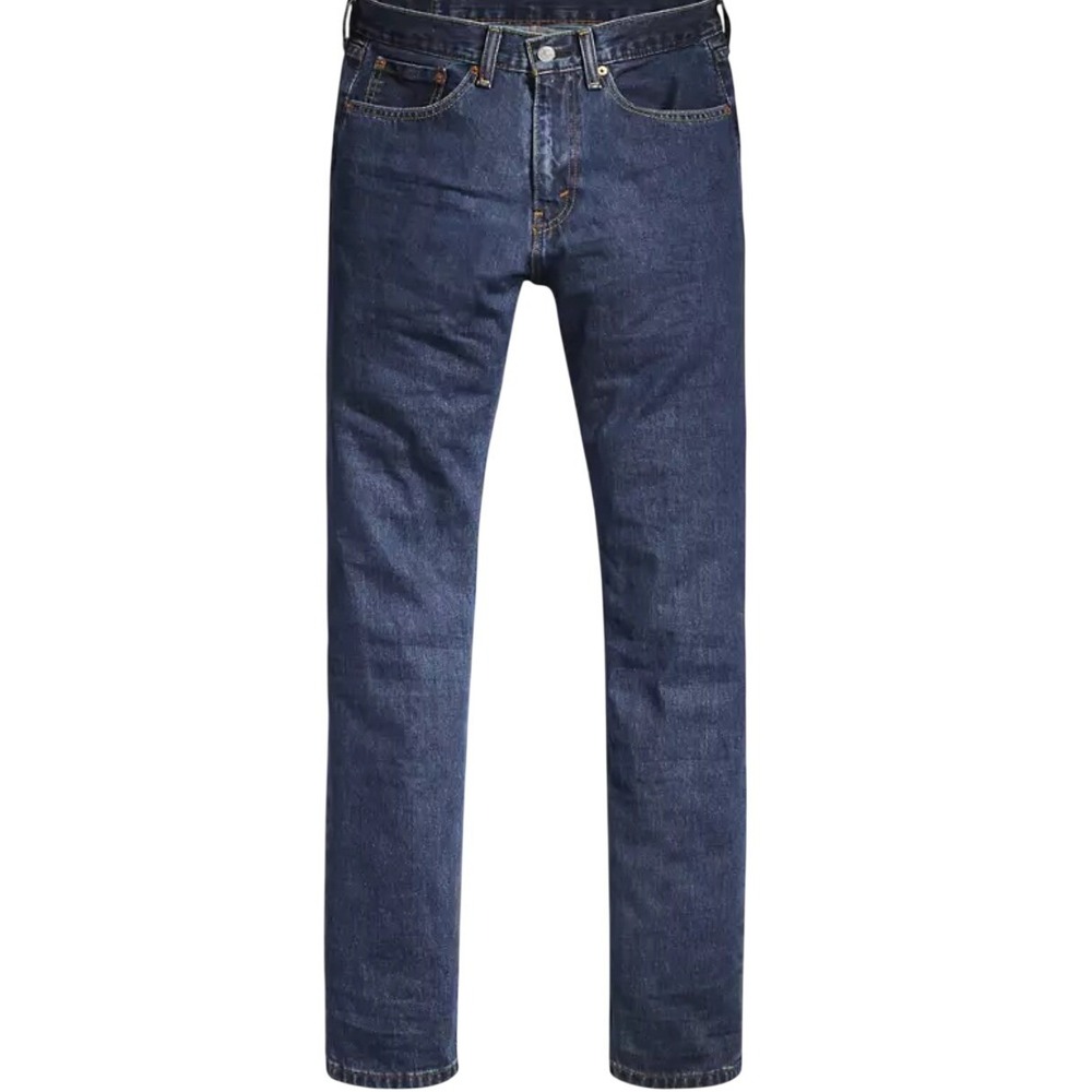 Levis 505 Regular Fit Mens Jeans 34x30 Medium Dark Wash Straight Leg Denim